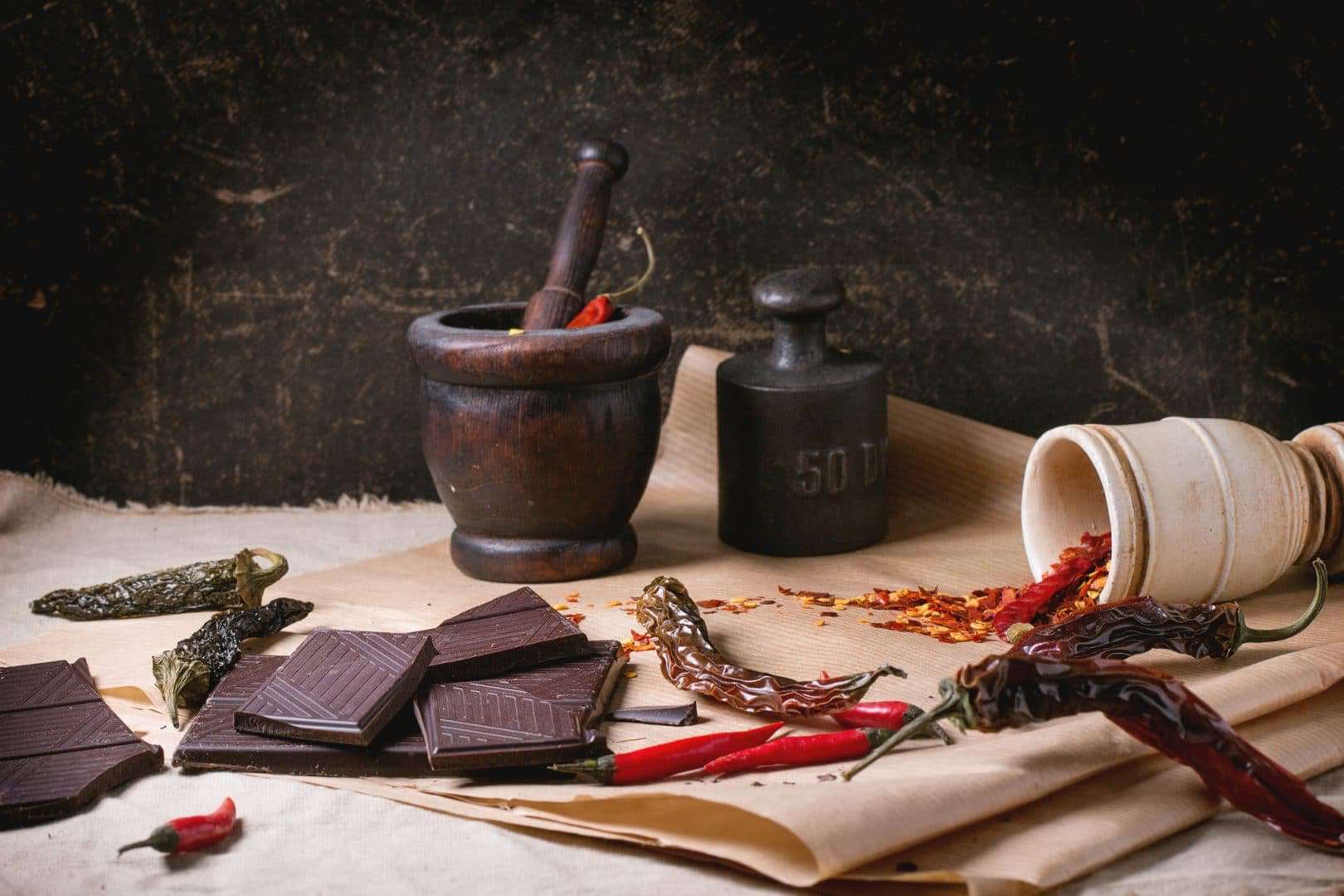 Chocolate and pepper