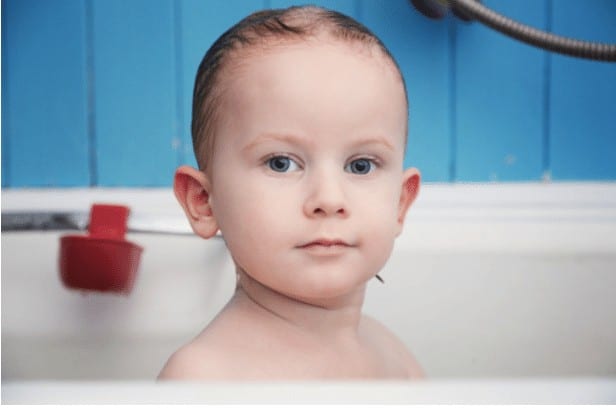 baby in new bathroom installation london
